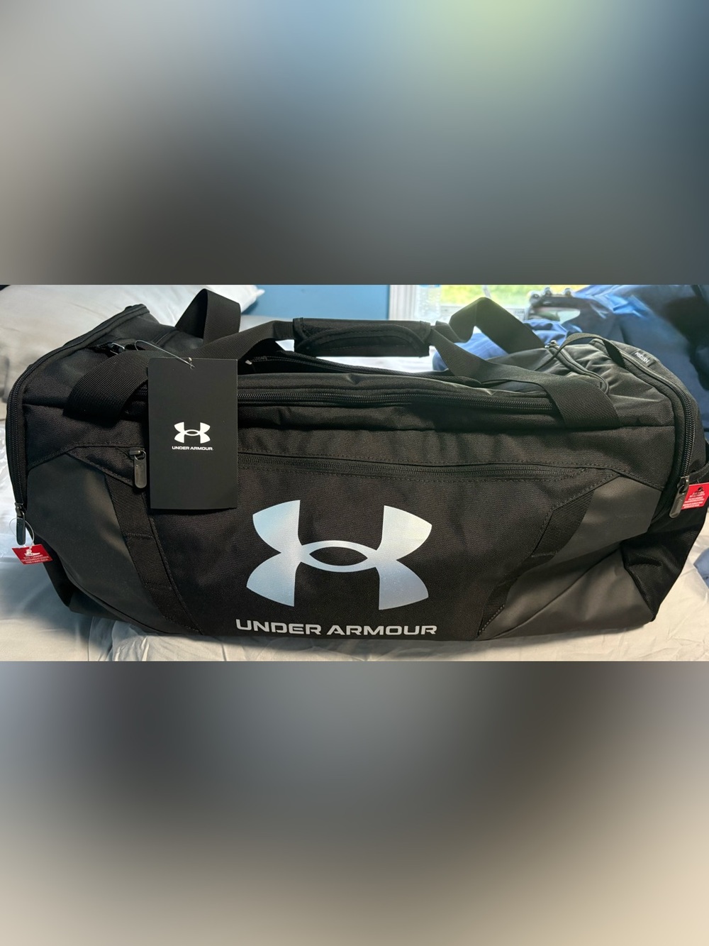 Under Armour Black Men's Duffel Bag with White Logo